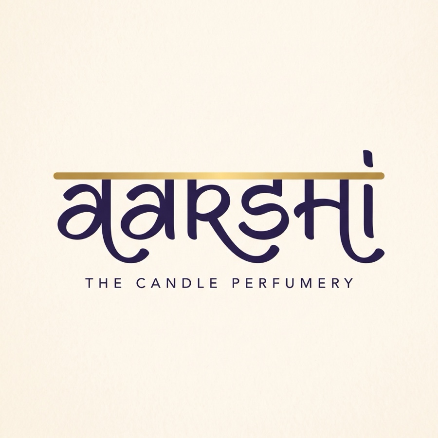 AARSHI wordmark — Devanagari-styled lettering on a gold shirorekha